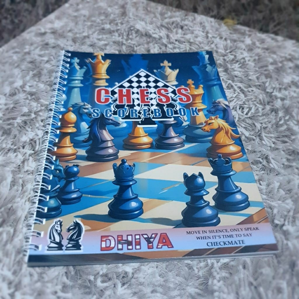 CHESS Score Book A5 100 หน้า 100 เกม 50 ย้ายเอง NAME Buku CATUR