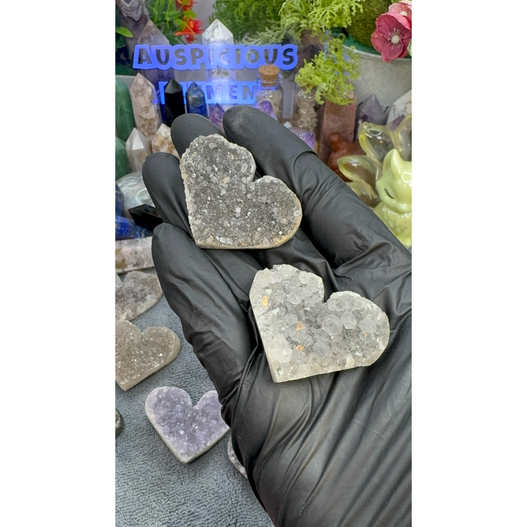 อเมทิสต์หัวใจธรรมชาติ Geode