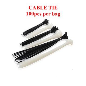 Cable Ties 100PCS Cable Ties ไนลอนลวด Zip Tie Pengikat Kabel