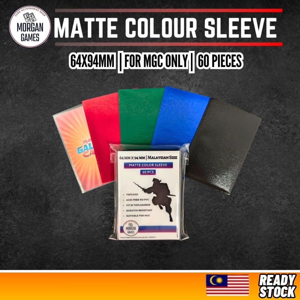【Morgan Games】[Ready Stock] 60 Pieces Morgan Matte Sleeve 64mm*94mm 单层磨砂卡套 64mm*94mm for MGC