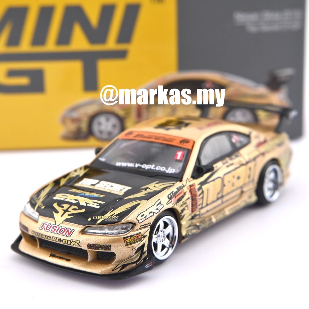 (BLISTER) MINI GT 1/64 714 NISSAN SILVIA (S15) TOP SECRET D1GP