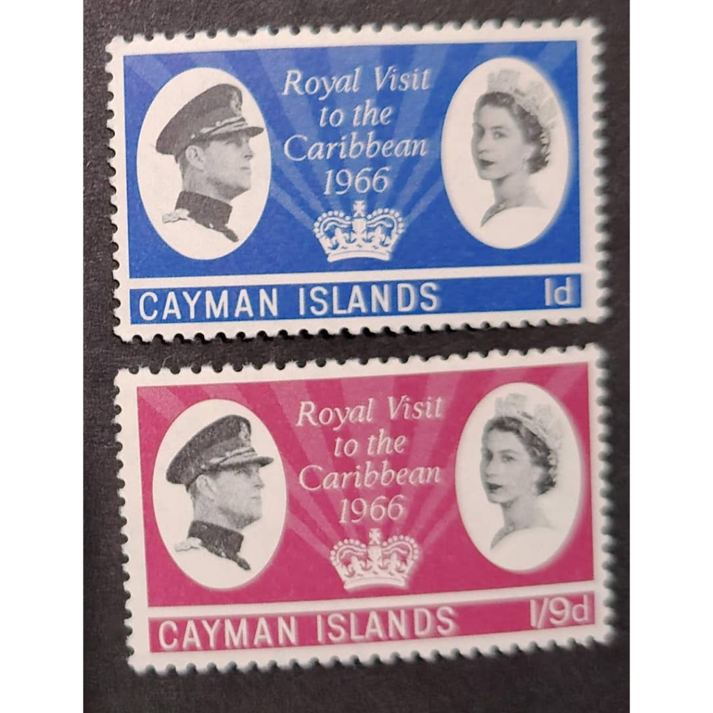 CAYMAN ISLAND, , 1966 Royal Visit to the Caribbean, MINT, COMPLETE SET