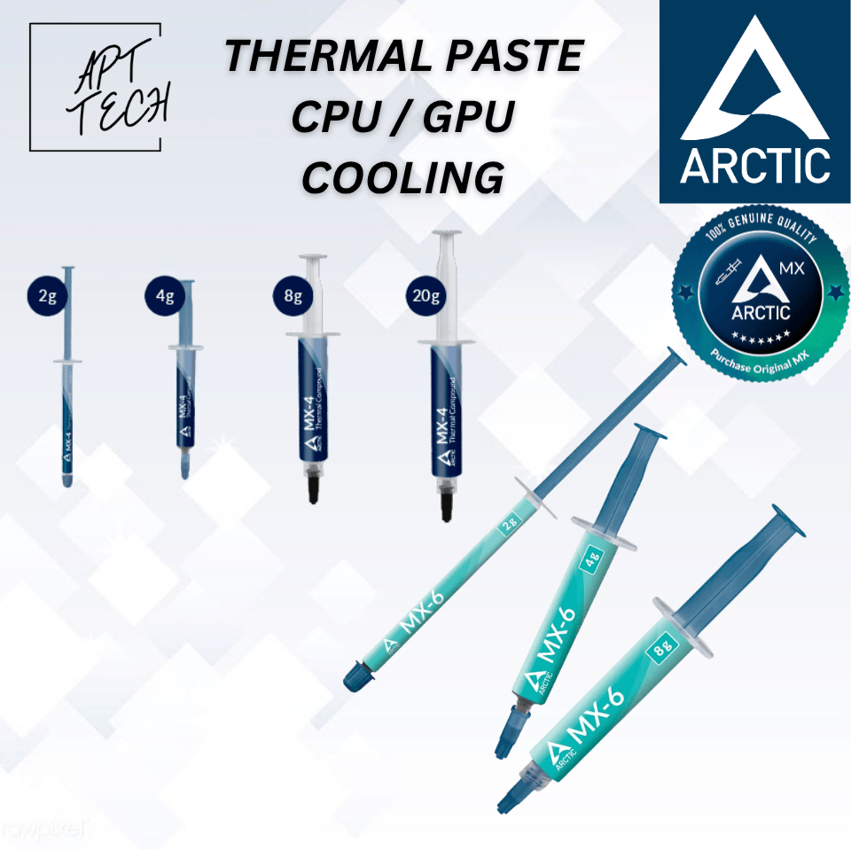 MX-4 / MX-6 Arctic Thermal Paste, คาร์บอนประสิทธิภาพสูง 8.5 W/mK 2g\4g\8g\20g Thermal Compound สําหร
