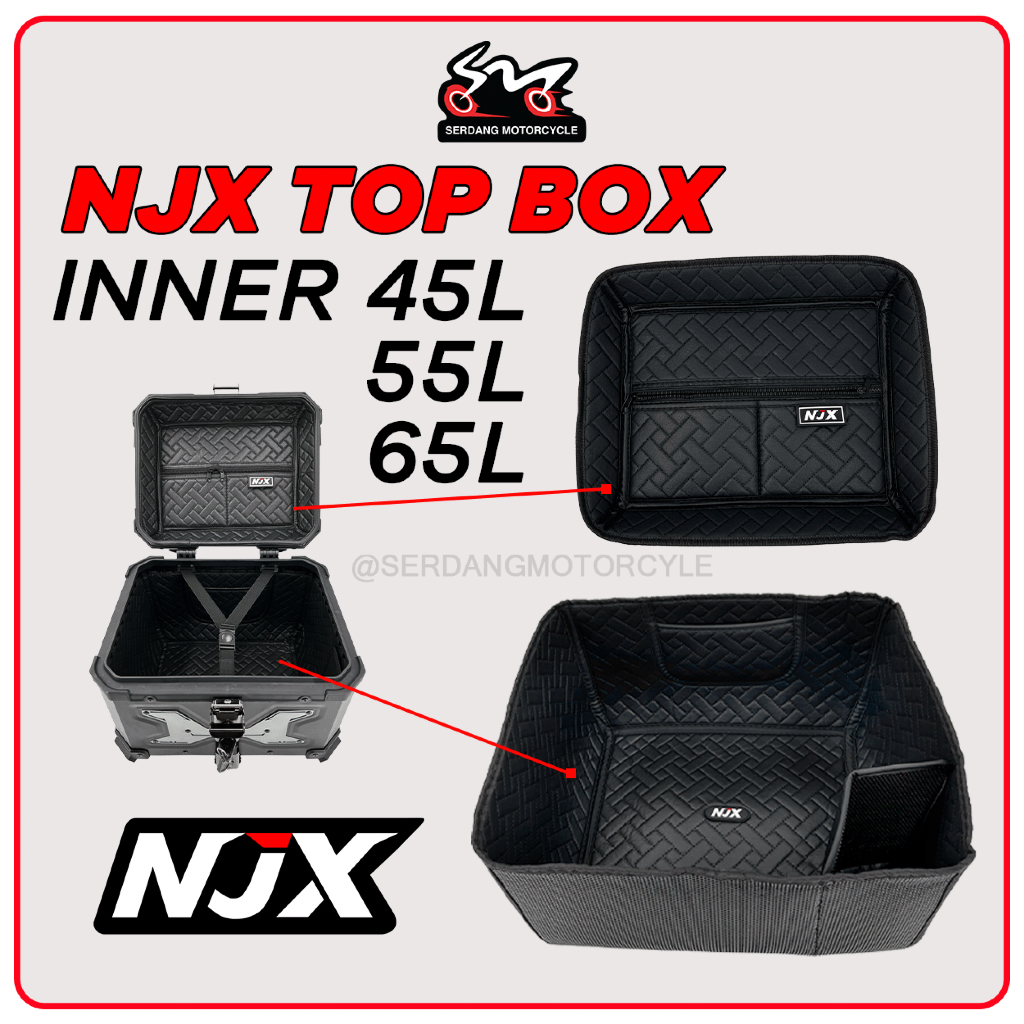 NJX Top Box Inner 45L 55L 65L อะไหล่ทดแทนกระเป๋าพร้อมซิป