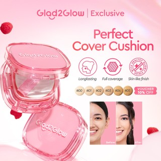 Glad2Glow Perfect Cover Cushion Foundation full coverage oil Control Concealer Makeup bb cream
