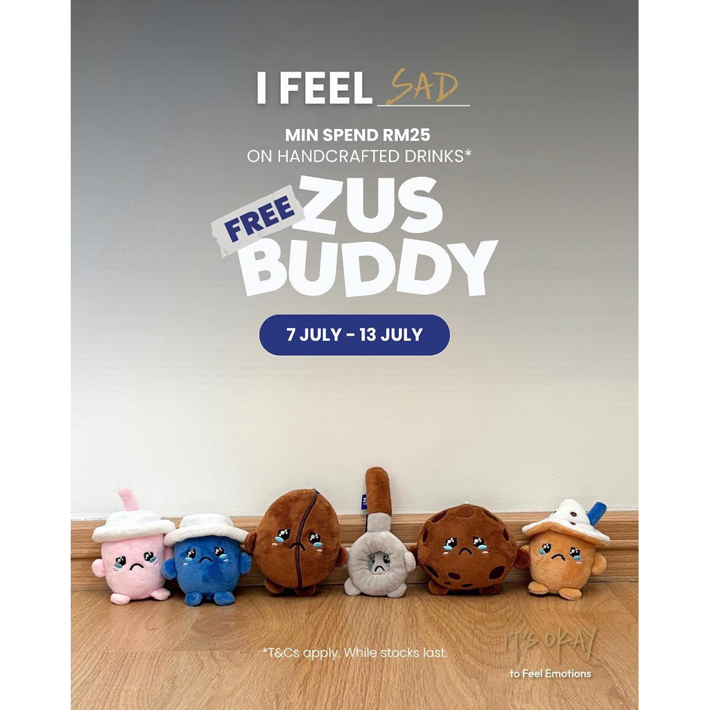 ZUS BUDDY SAD Blue Buddy Week 4 ใหม่ (กล่องเปิด)