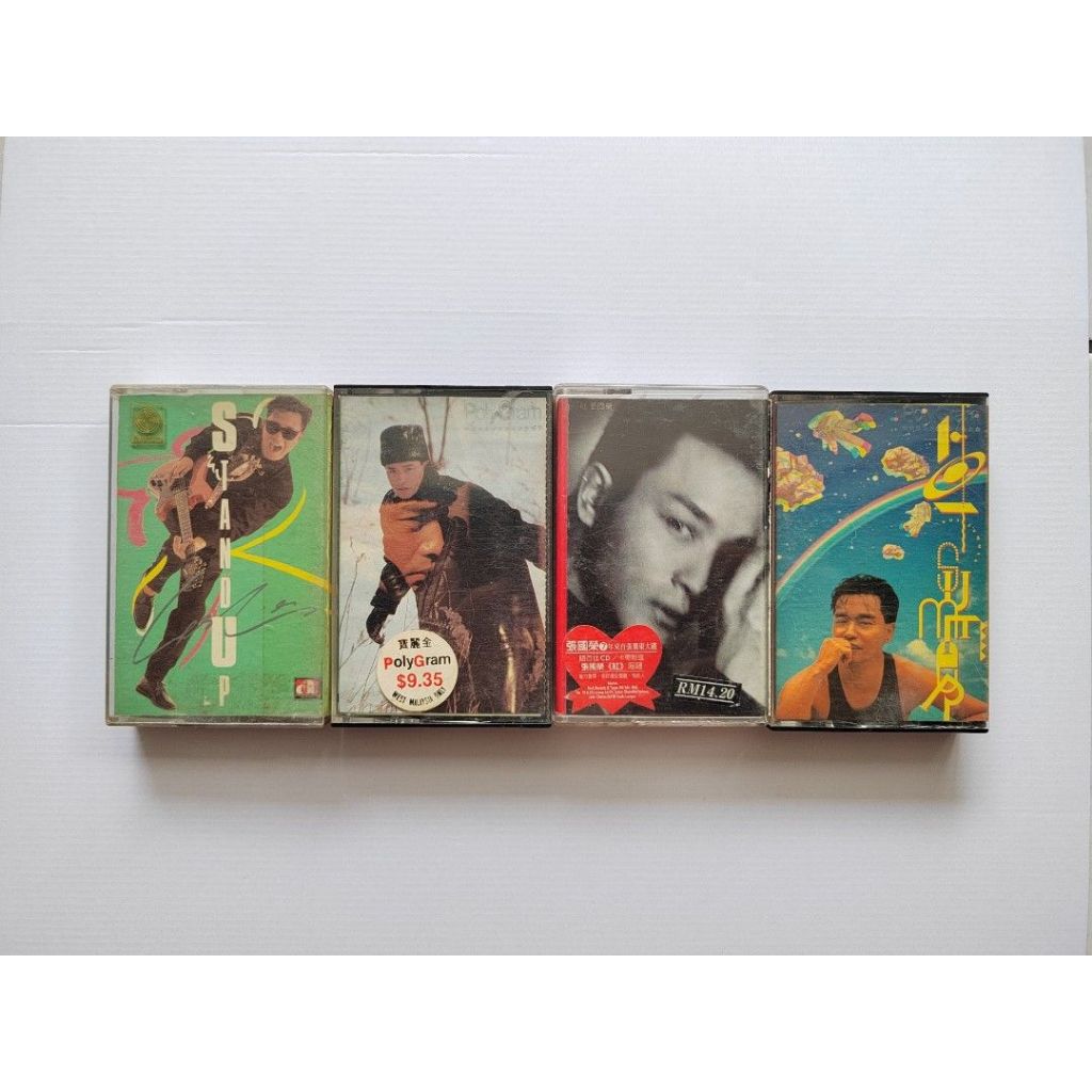* Preloved * 国 Leslie Cheung - Stand Up / 红 Red / Virgin Snow / Hot Summer 卡带 เทปคาสเซ็ทเทป