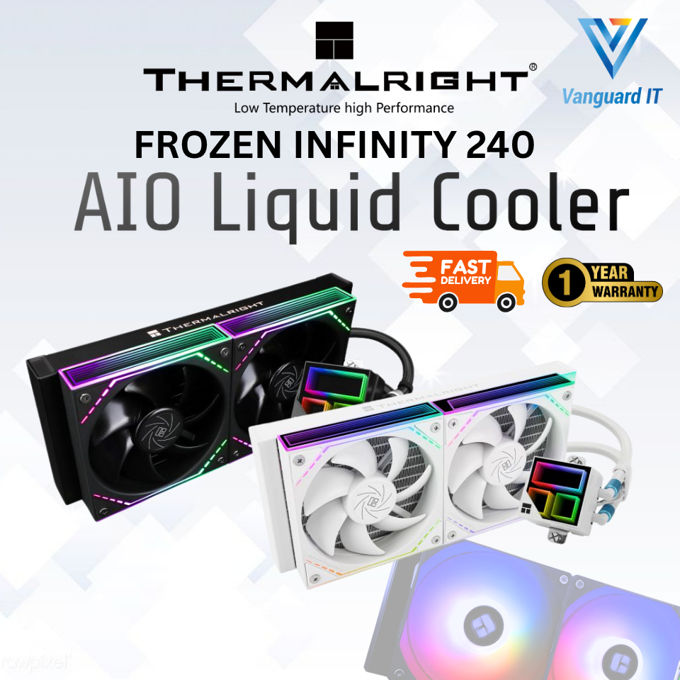 THERMALARIGHT Frozen Infinity 240/360 WARFRAME 360 [ BLACK/WHITE ] ARGB AIO CPU Liquid Cooler