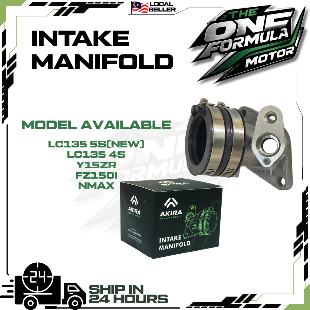 Y15ZR/LC135 4S/LC135 ใหม่/NMAX155/FZ150I AKIRA INTAKE MANIFOLD ชุด JOINT YSUKU ยาง