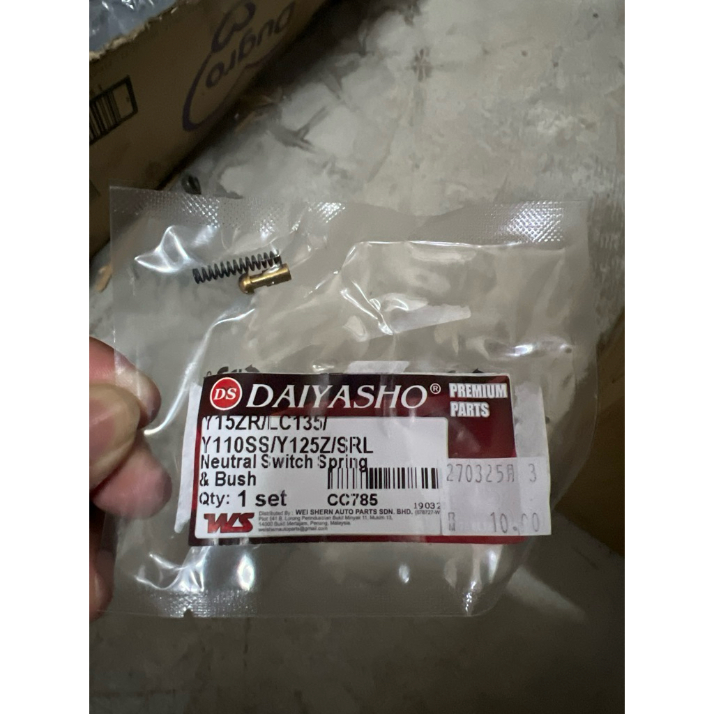 YAMAHA ฟรีเกียร์ PIN Y100/ Y110 SS/ SS2 / SRL / Y125 ZR/ LC135 / Y15ZR ฟรีสวิตช์ COPPER BUSH NEUTRAL