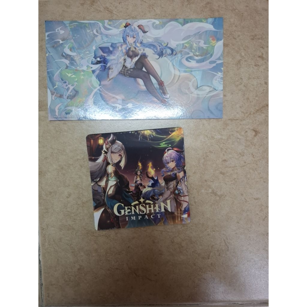 Genshin Impact Coaster & Genshin Impact Postcard Limited Edition