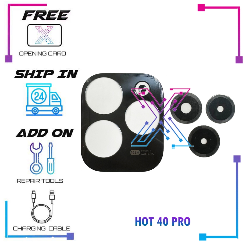 เลนส์กล้องสําหรับ Infinix Hot 40 PRO X6837 (Kaca Kamera)