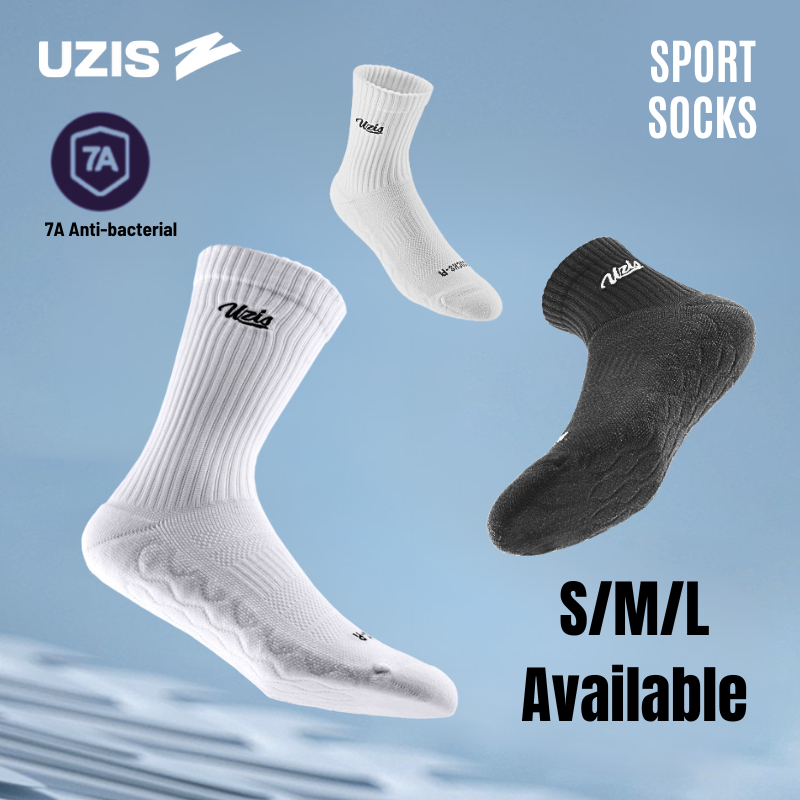 UZIS Stokin Bola Keranjang (3 คู่) Sport Socks ผ้าเช็ดตัวหนาด้านล่าง Breathable - FLUID