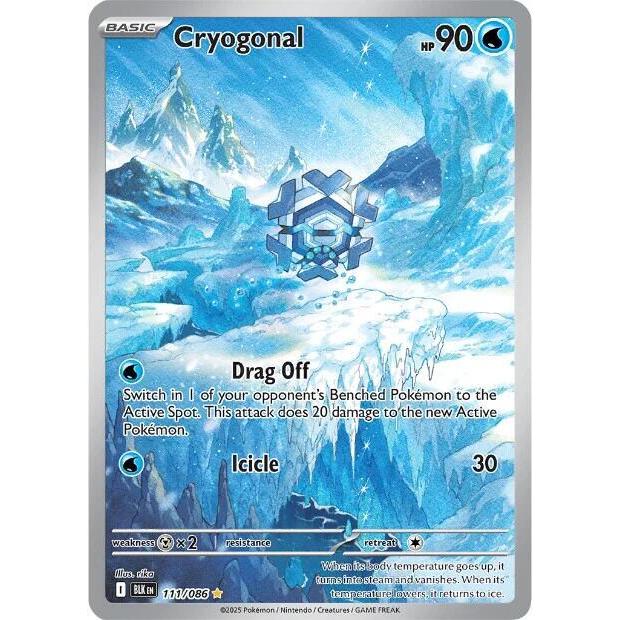 กล่องเทรนเนอร์ Pokemon elite ETB IR Cryogonal - 111/086 - SV: Black Bolt White Flare English