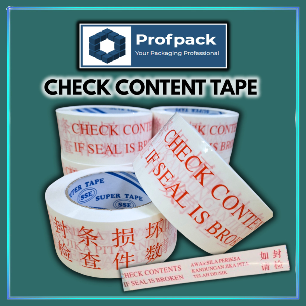 CHECK CONTENT IF SEAL BROKEN เทปเปราะบาง 100M