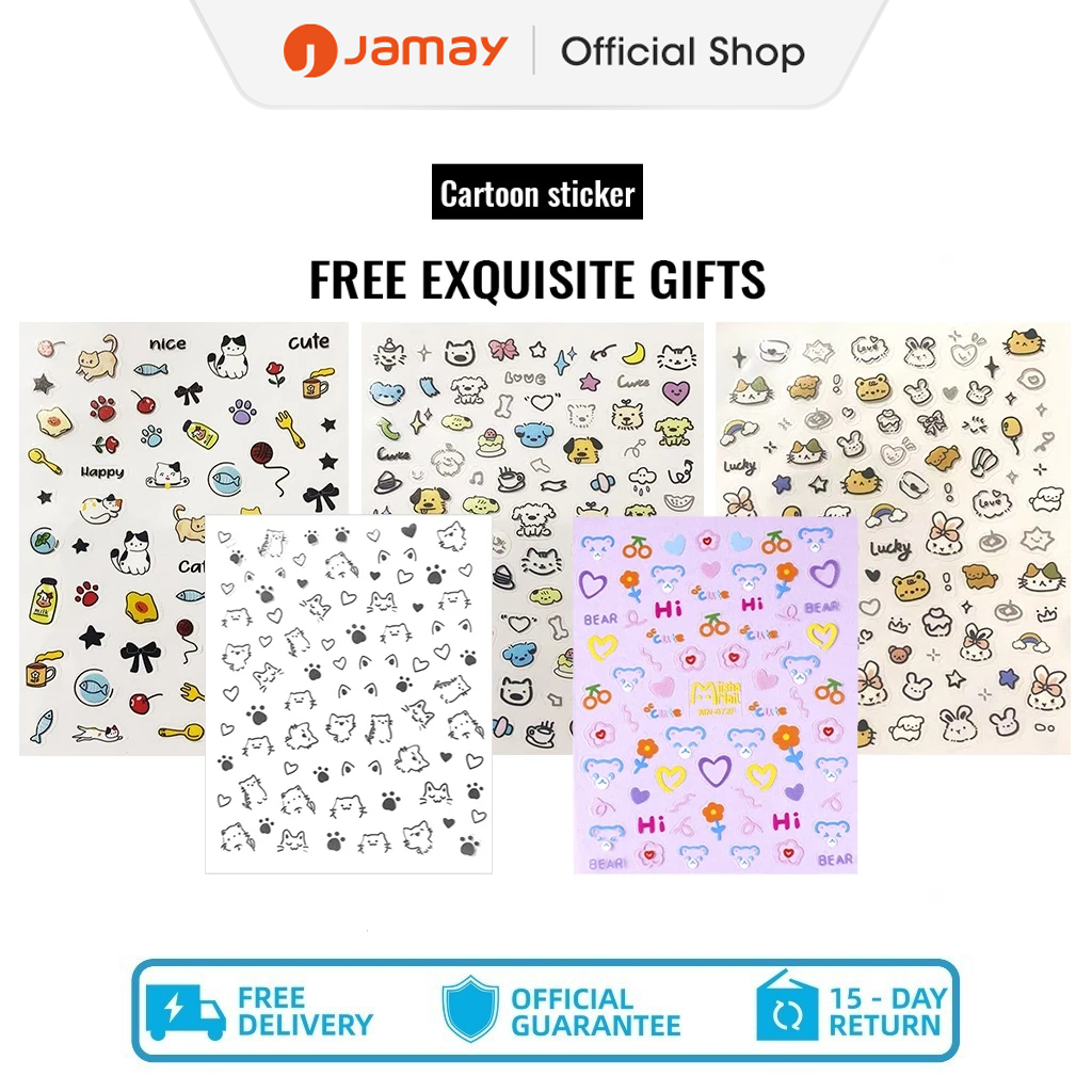 JAMAY DIY Sticker สติ๊กเกอร์ตกแต่งการ์ตูนน่ารัก YZ02