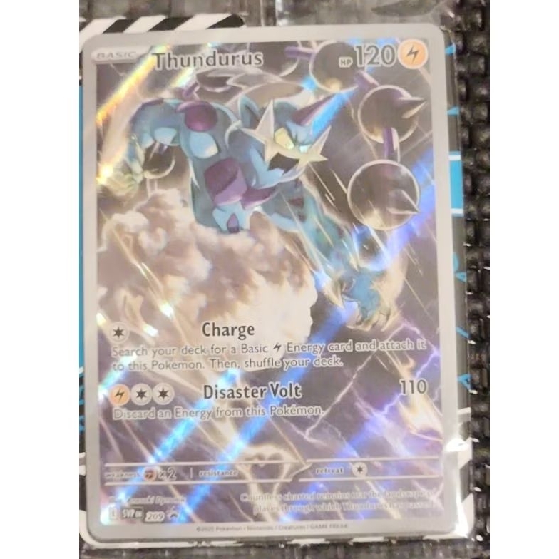 Pokemon SV 10.5 การ์ดและการ์ด Bolt Thundurus สีดํา