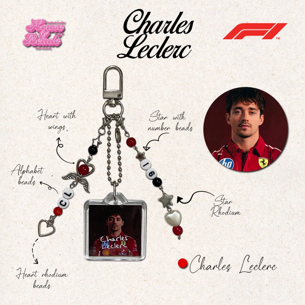 F1 CHARLES และ LEWIS THEMED KEYCHAIN BEADS