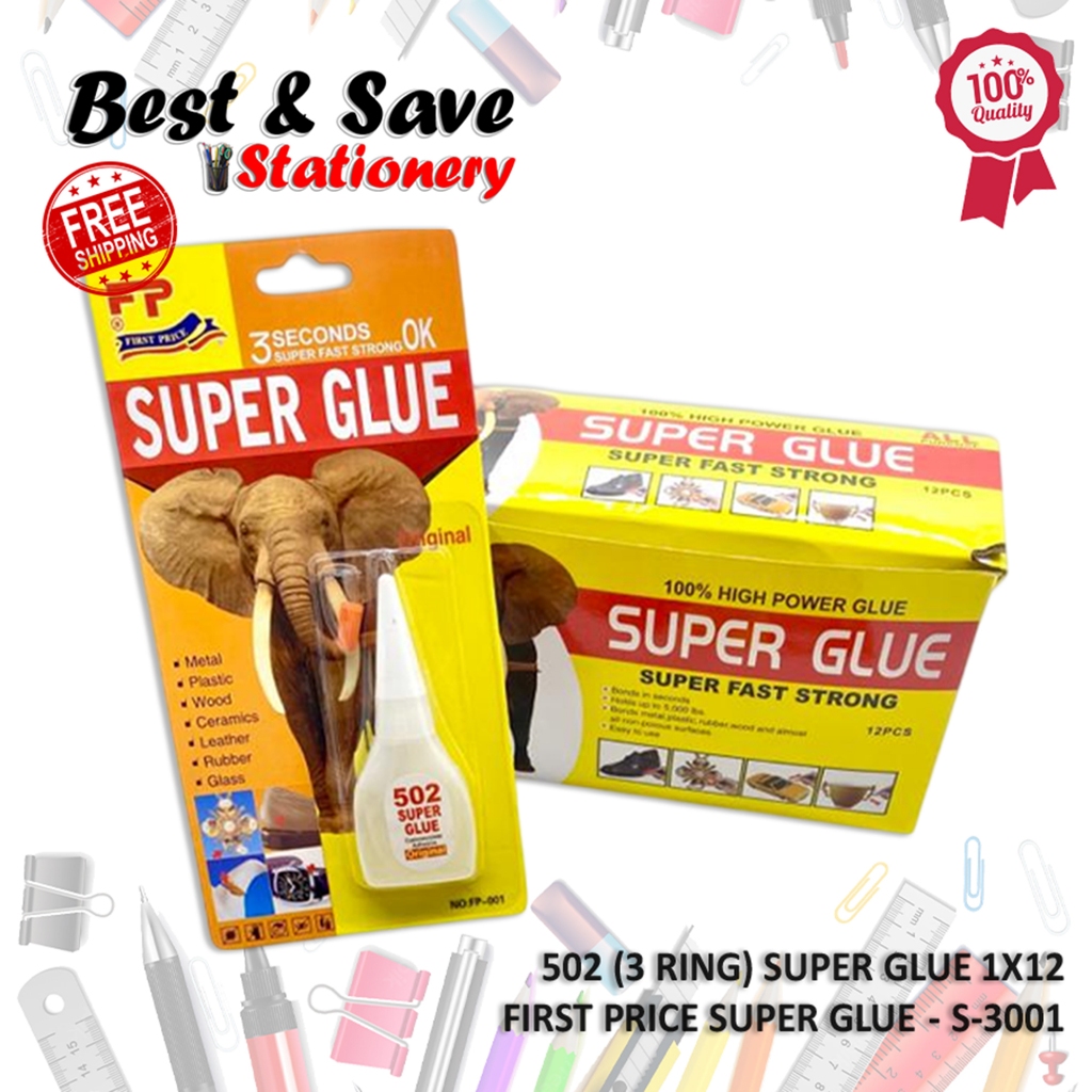 BEST SAVE 13G 502 (3 RING) SUPER GLUE S-3001 3 วินาที Gum School & Office อุปกรณ์ 12S 大胶快干 超强力粘性
