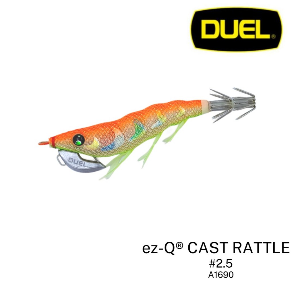 DUEL - EZ-Q CAST RATTLE 2.5 "SQUID HOOK 75 มม. A1690 SQUID JIG SQUID BAIT