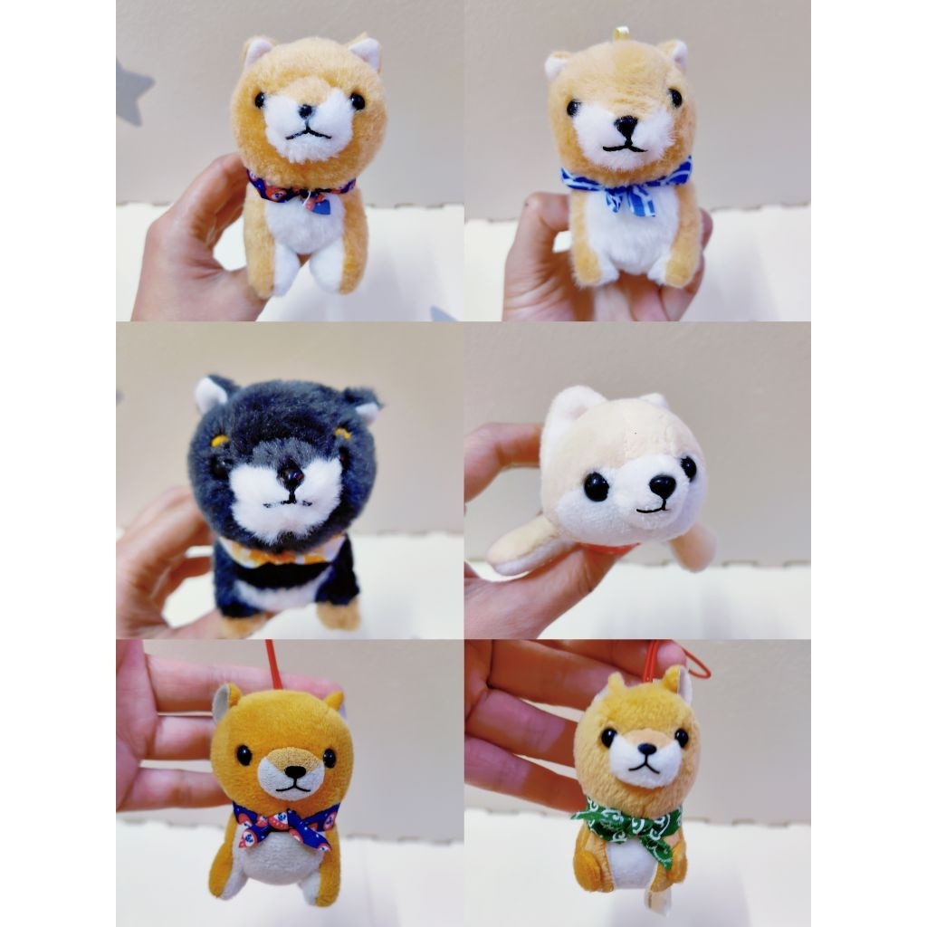 Preloved Amuse/ Amufun soft toy SKC9 / พวงกุญแจ Mameshiba San Kyodai Shiba Mameyro Mametaro