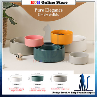 Pet Bowl Ceramic Bowl Dog Bowl Cat Food Container Water Feeder Mangkuk Kucing Dish Anjing