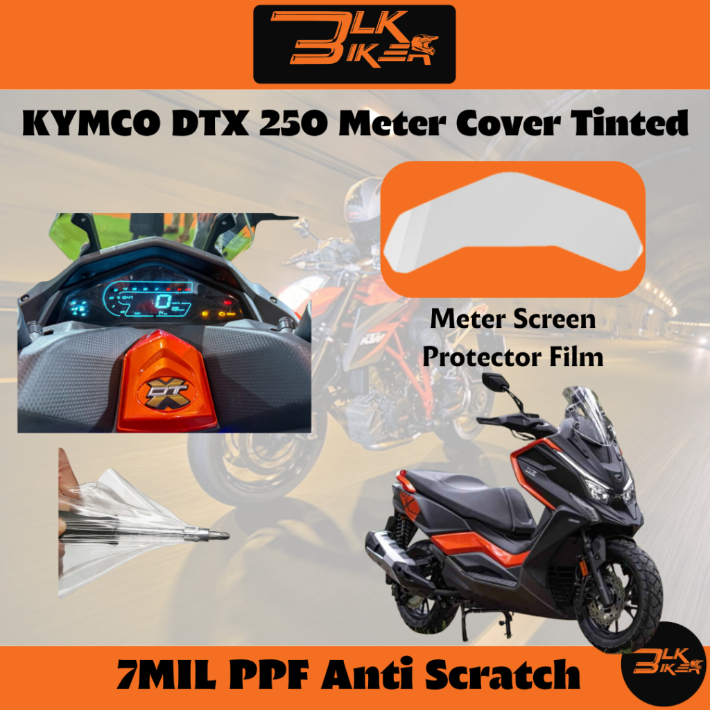 KYMCO Dtx 250 ฝาครอบเมตร Tinted Meter Screen Protector Clear PPF TPU สติกเกอร์ใส DTX250