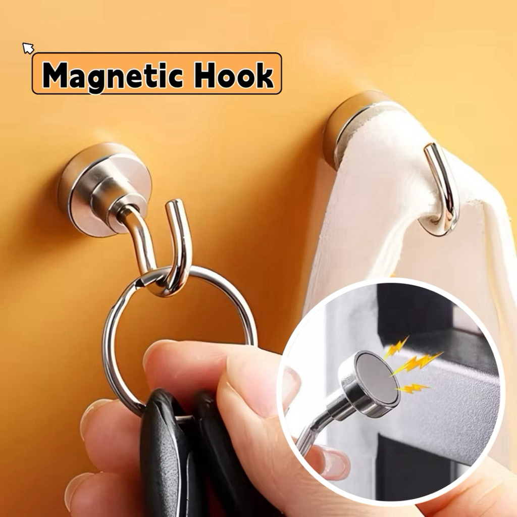 Strong Magnet Hook Hanger Power Magnetic Hook Holder แขวนจัดเก็บแม่เหล็กแขวน