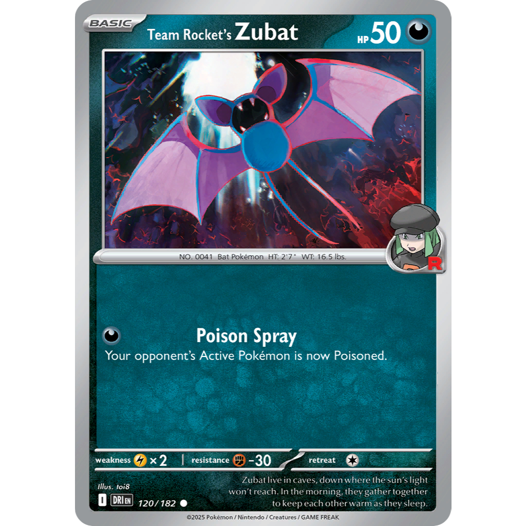 Destine Rival Team Rockets Zubat 120/182 - NA