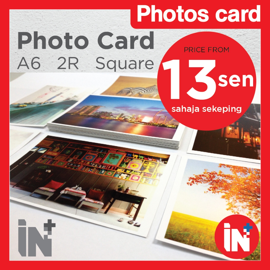 [Fujifilm]Photo card 30pcs A6 4R 2R Square Lomo Insta/Postcard/kahwin/greeting/reward/Wishing Card