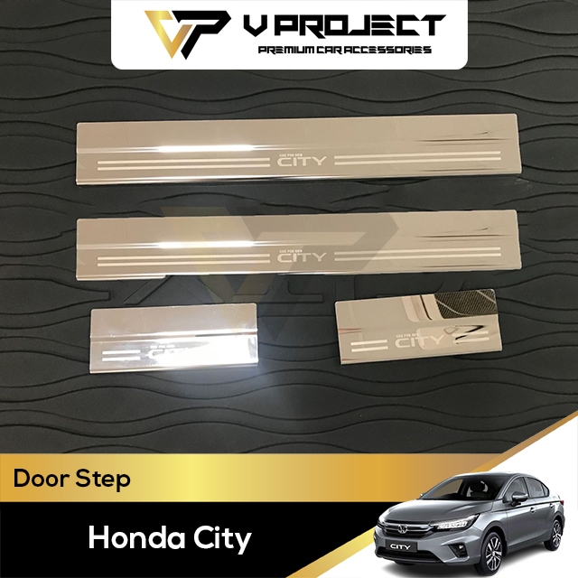 Honda City GN2 7th Gen Hatchback ประตู Step Scuff Sill ฝาครอบแผง Step Protector Trim สําหรับ 2020 - 