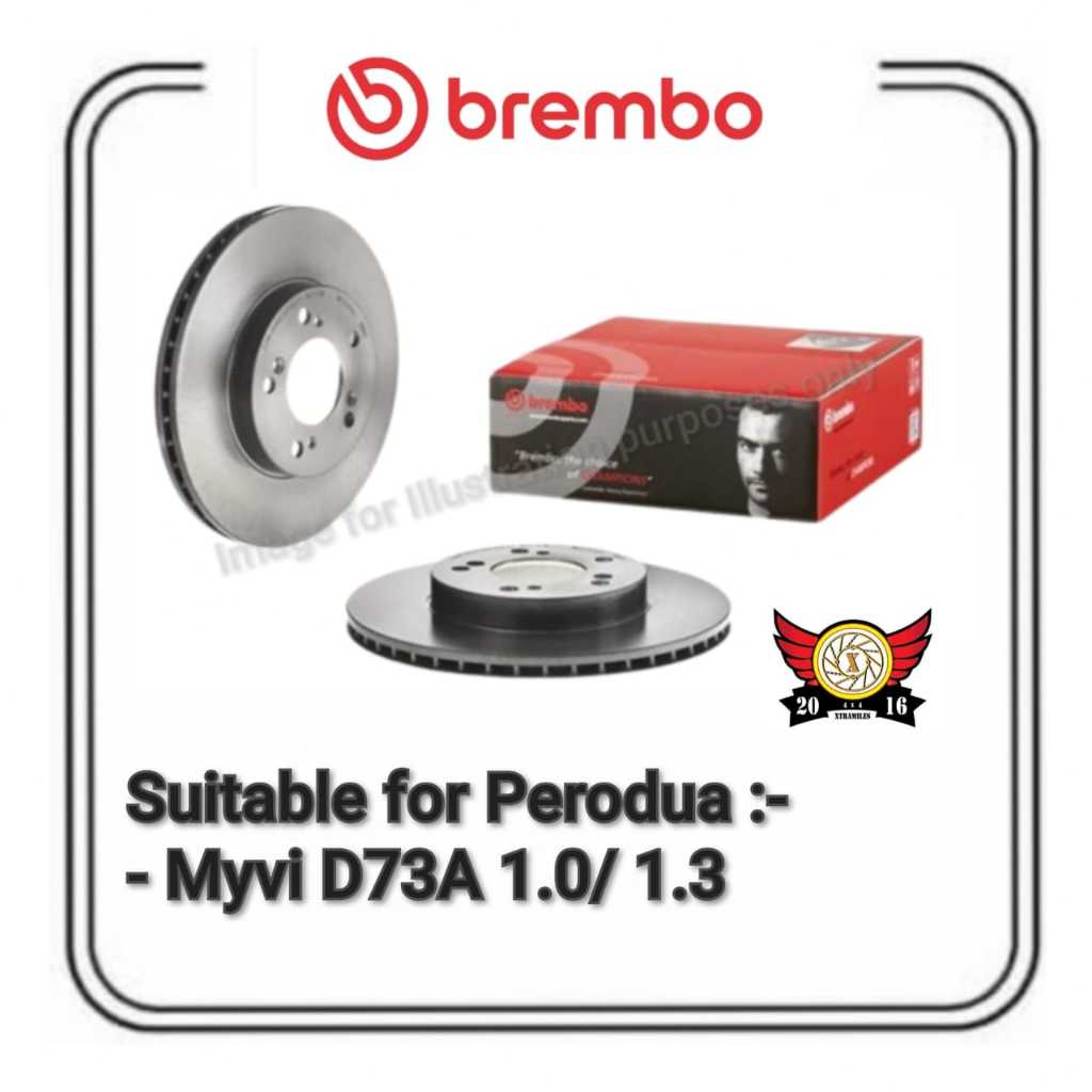 Brembo Disc Rotor (หน้า) สําหรับ Perodua Myvi D73A 1.0/ 1.3