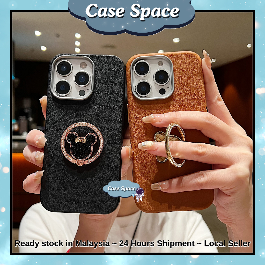 Realme 5 5s 5i 6i 9i 14x C3 C12 C15 C35 C51 C53 C55 C63 C65 C67 C75 C75x fon sarung minnie แหวนขาตั้