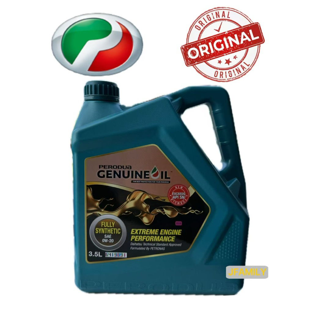 PERODUA FULLY SYNTHETIC 0W20 3.5L BEZZA ARUZ ATIVA AXIA VIVA ENGINE OIL