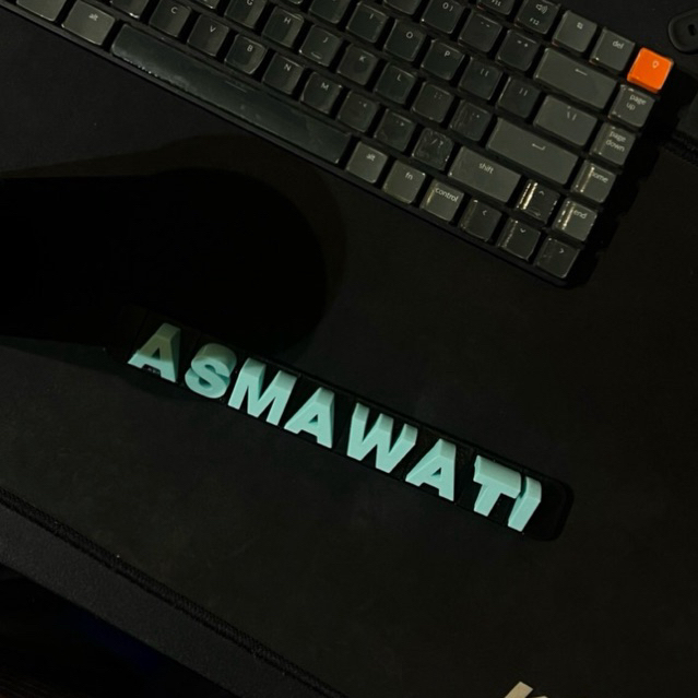 ตัวอักษรชื่อ 3D ที่กําหนดเองสําหรับชั้นวางโต๊ะ meja guru meja kerja