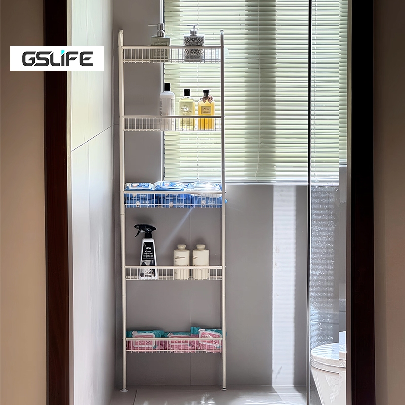 GSlife Bathroom Organizer - ชั้นวางฝักบัวติดผนังประหยัดพื้นที่พร้อมถ้วยดูดกาว