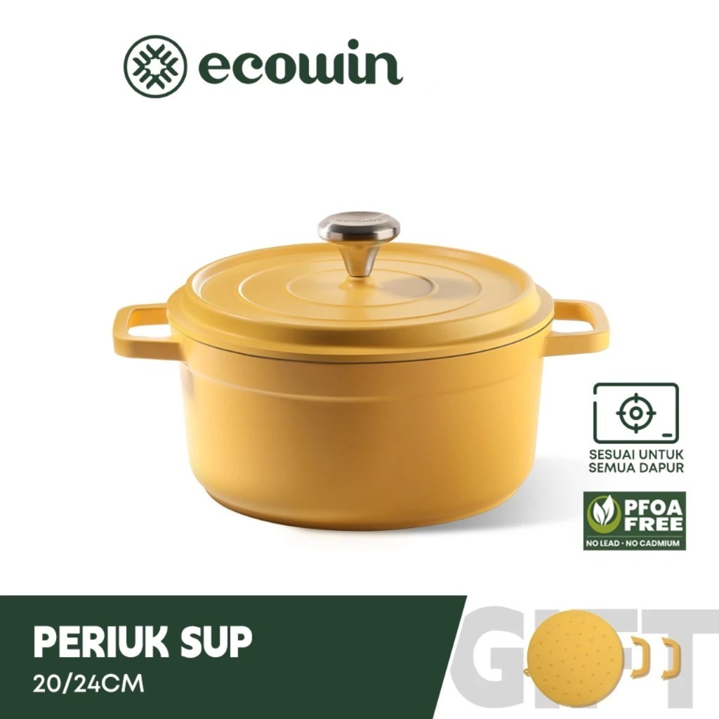 เครื่องครัว Ecowin Enjoy Series Non-Stick Pan Kuali หม้อซุป Pfoa(20/24 ซม.)