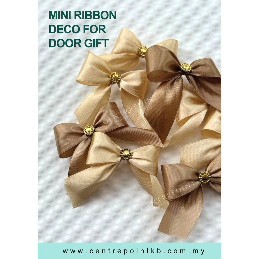 (100 ชิ้น/pkt) Mini Ribbon Deco สําหรับประตู/ซี่โครง เล็ก