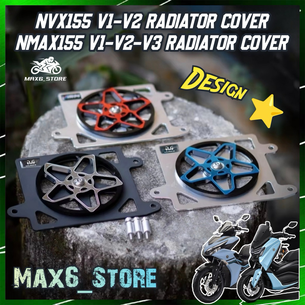 NVX155 NMAX155 3D ฝาครอบโรเตอร์ SPINNER NVX V1 V2 NMAX V1 V2 V3 ออกแบบ BINTANG COOLANT COVER CNC STA