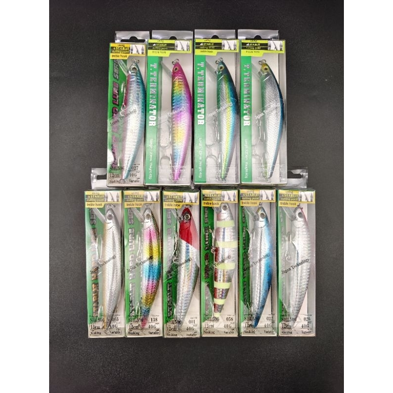 STARLIT T.TERMINATOR SHL506 SINKING MINNOW 12CM/ 40G,GEWANG,HARD LURE