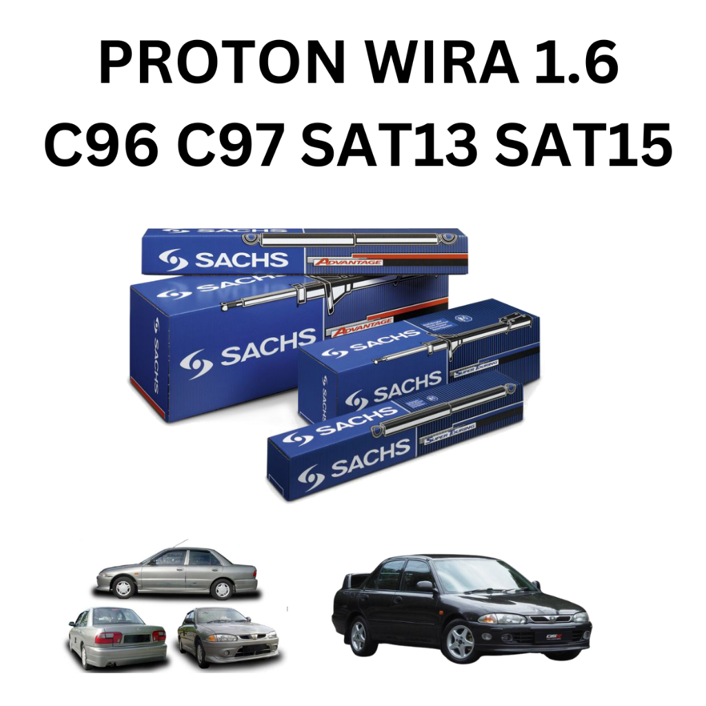 ABSORBER FRONT, REAR (SACHS BRAND) PROTON WIRA 1.6C C96 C97 SAT13 SAT15 [ 315 627 / 315 628 / 319 61
