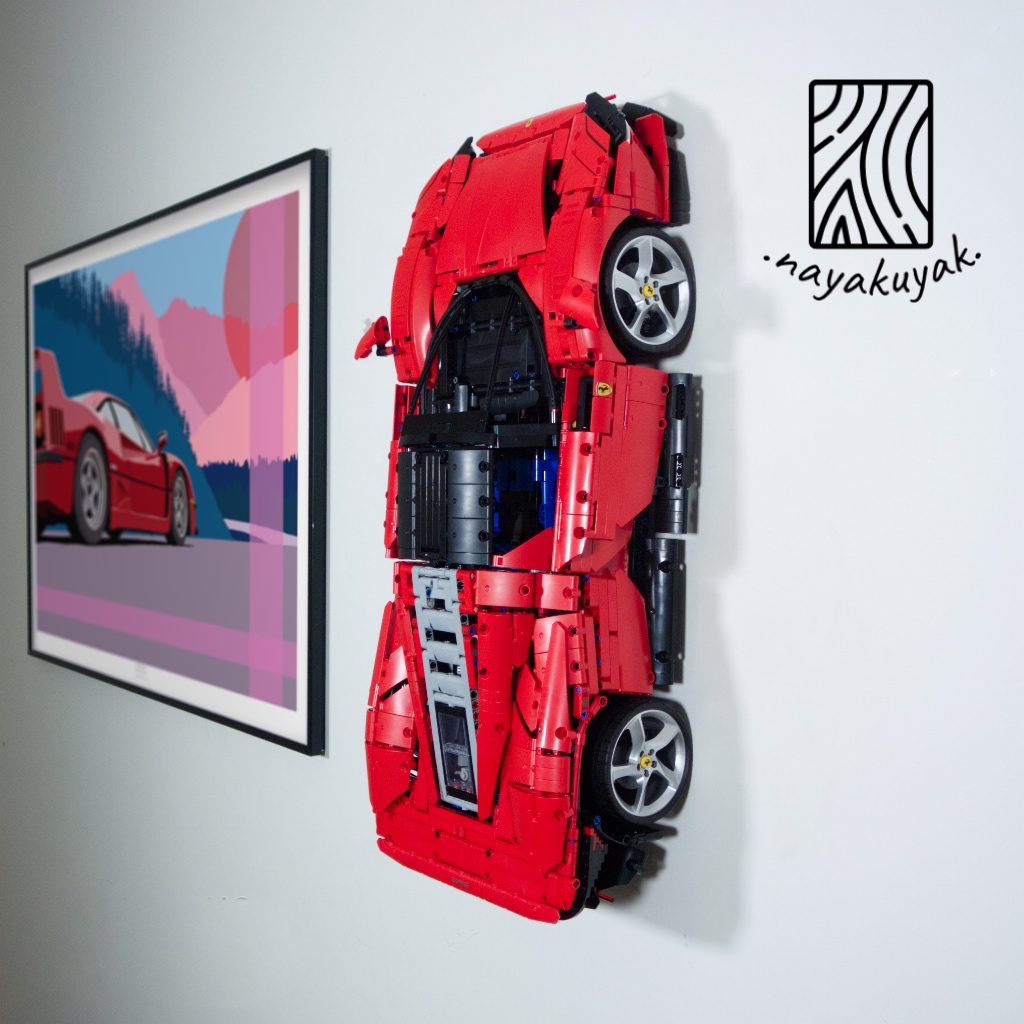 Flushed Wall Mount สําหรับ Lego Technic Ferrari Daytona SP3 42143