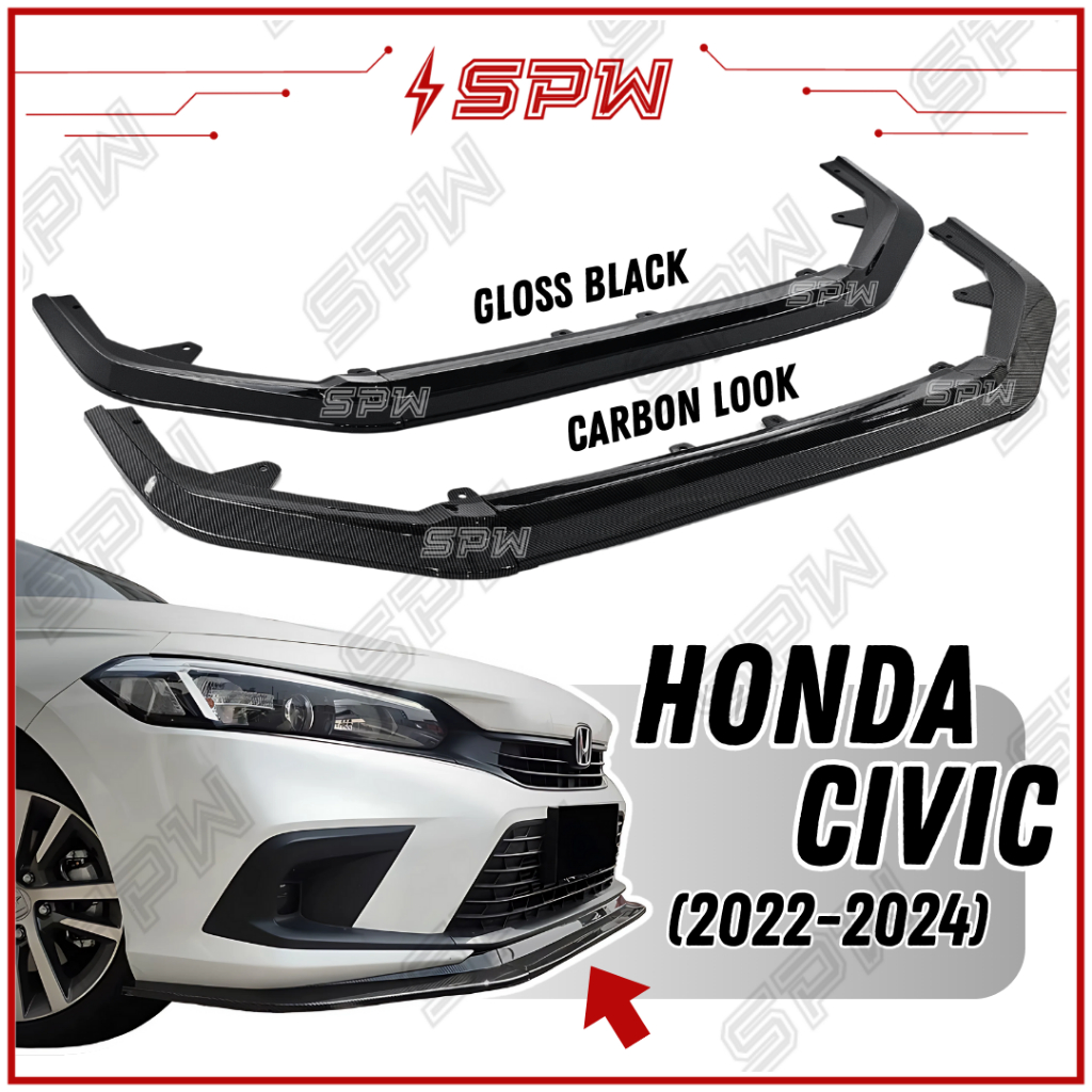 Honda Civic FE (2022-2024) MC-Design Bodykit Front Lip Skirt Diffuser Skirting Thai Look Body Kit 11th Gen Generation