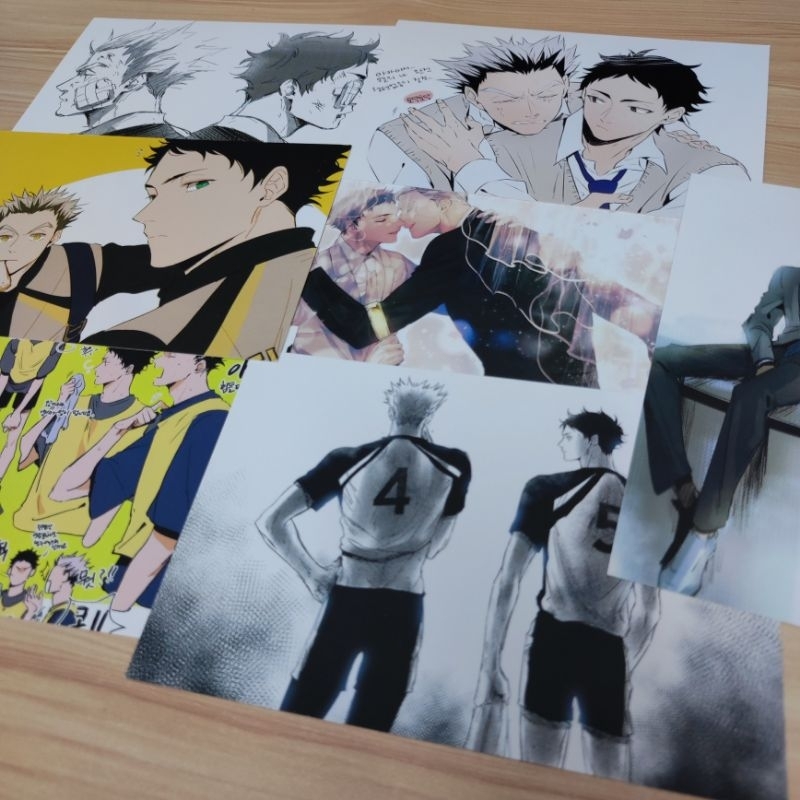 โปสการ์ด Haikyuu Fanart - Bokuaka