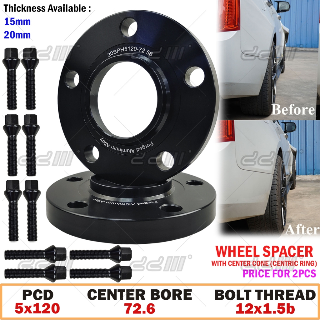 (2 ชิ้น/2Biji) DD 5x120 Hub Centric ล้อ Spacer BMW E23 E28 E32 E34 E36 E38 E46 E60 E61 E63 E64 E87 E
