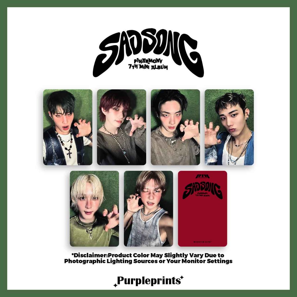 P.1Harmony Sad Song Unofficial Fanmade Kpop Photocards (1.0)