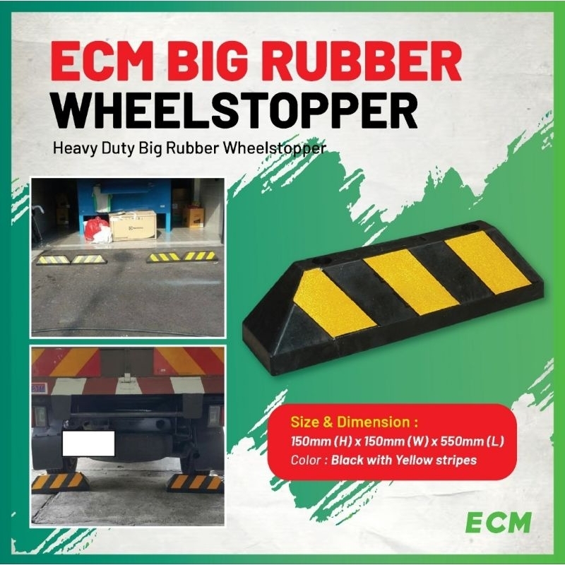 HEAVY-DUTY ล้อยางขนาดใหญ่ STOPPER สําหรับ LORRY และรถบรรทุก (150 X 150 X 550MM) TYRE STOPPER / PARKI