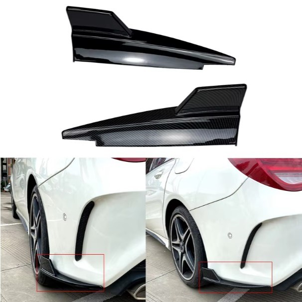 Mercedes Benz CLA W117 ด้านหลังแยก canard กันชนอุปกรณ์เสริมสําหรับ CLA200 CLA250 CLA180 CLA45