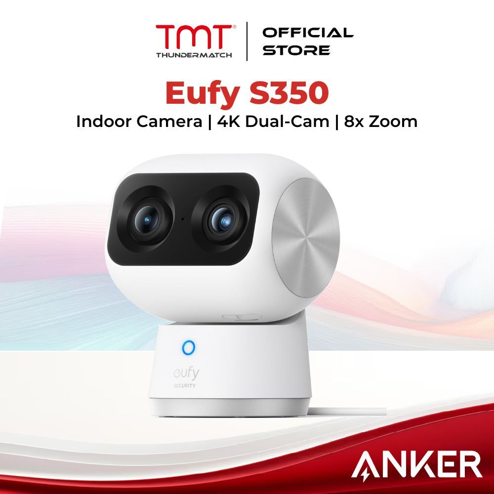 ANKER Eufy S350 / C220 / C210 / C120 กล้องในร่มรักษาความปลอดภัย 4K UHD 2K 1080p Night Vision Pan/Til