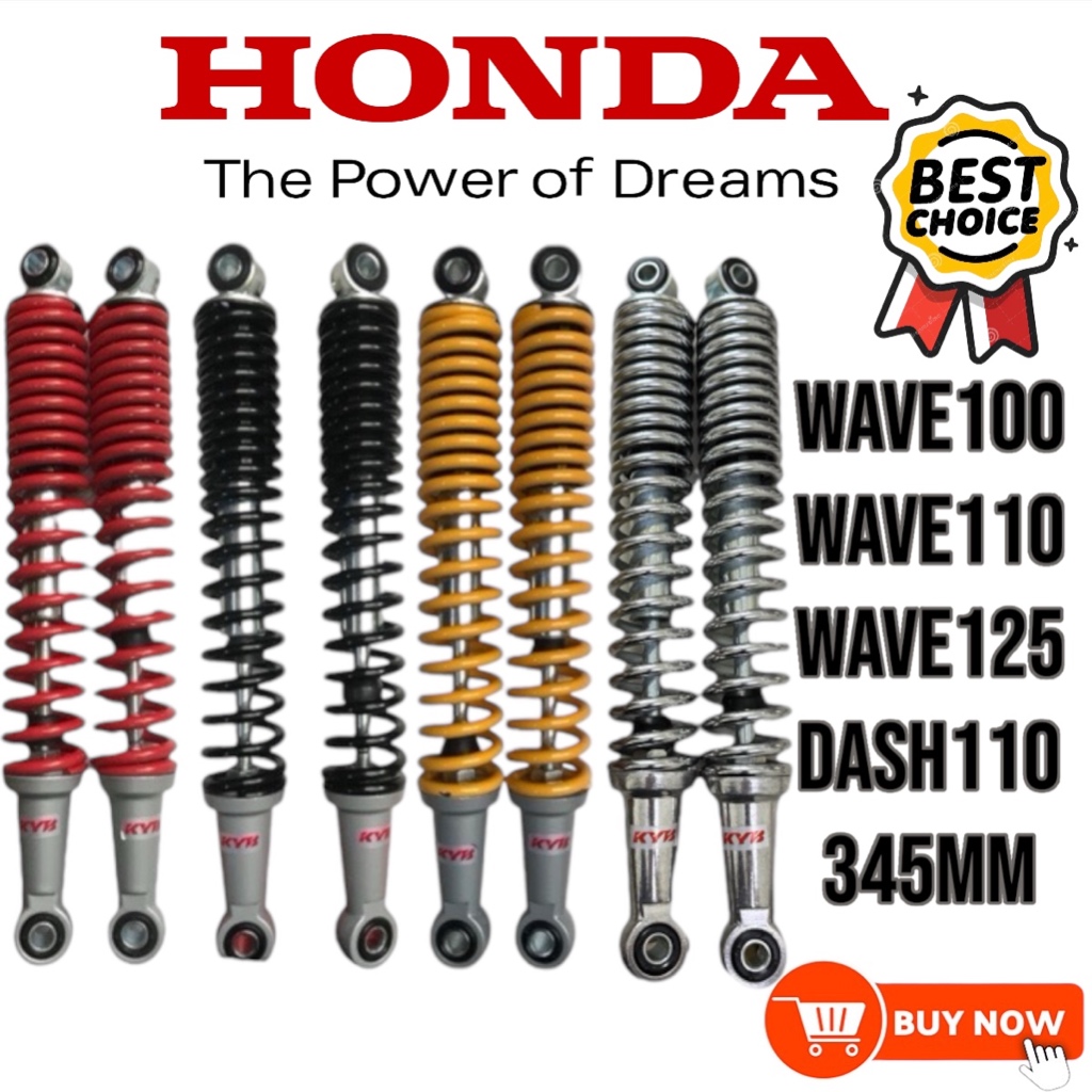 WAVE 100 WAVE110 WAVE125 DASH SM SPORT FUTURE EX5 CLASS 345MM ด้านหลัง ABSORBER SHOCK BELAKANG MONOS